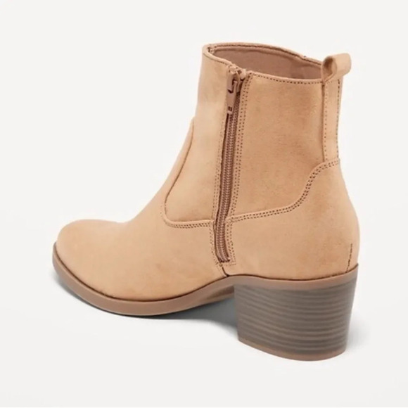 OLD NAVY Faux‎ Suede Western Ankle Boots in Mocha Latte - Picture 3 of 12
